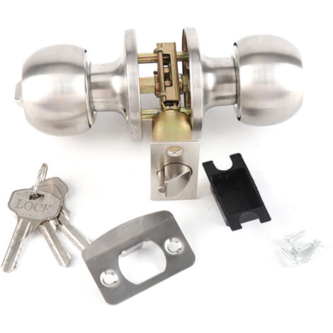 Tubular Lockset 3 Pole Stainless Steel Prefabricated House Ball Door Handle Lock Set
