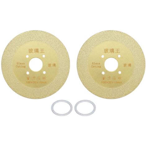 2Pcs Cutting Saw Blade 100mm Diamond Ceramic Saw Blade Porcelain Cutting Blade for Angle Grinder Cutting Machine 100x15mm / 3.9x0.6in (1/5)