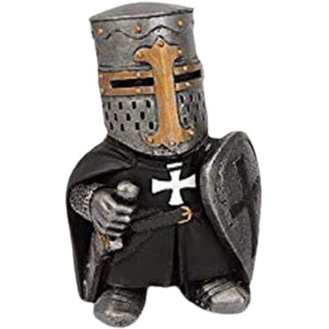 Garden Statue Knight Dwarf Guard Armor Miniature Knights Sculpture for Home Garden Decor (1/5)