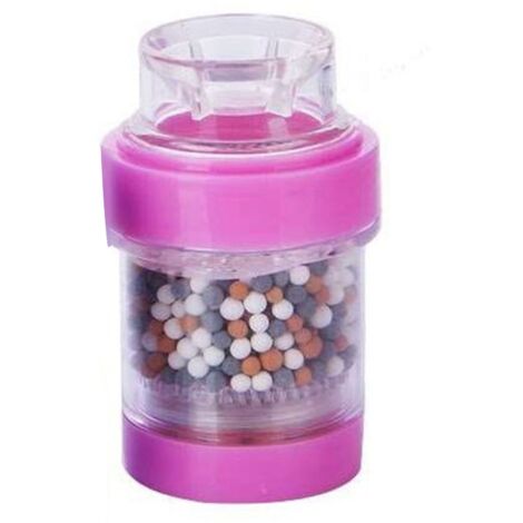 Faucet Mount Filters Faucet Water Filter Purifier Removes Heavy Metals Hard Water for Home Kitchen Bathroom Pink (1/5)