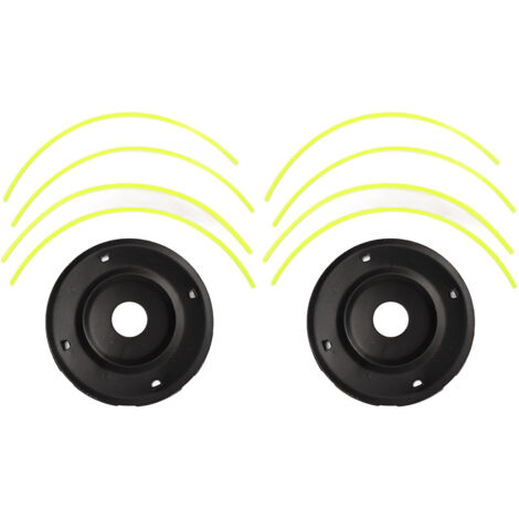 2Set Grass Trimmer Head Replacement Lawn Mover Trimmer Head Garden Machinery Accessories Black (1/5)