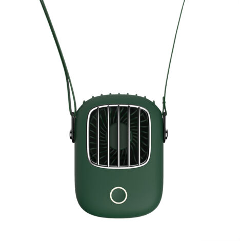 Hanging Neck Cooling Fan USB Rechargeable Portable Necklace Outdoor Sports Air Cooler Green (1/5)