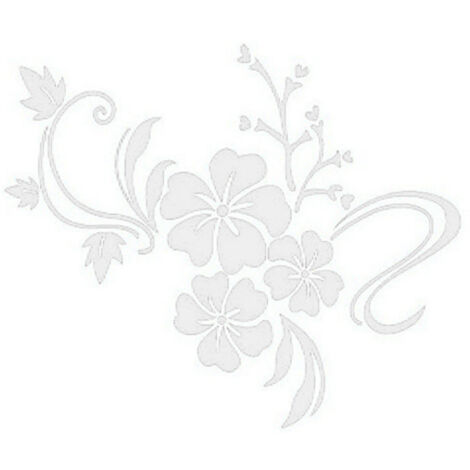 3D Mirror Mural Stickers Hibiscus Shaped Silver Acrylic Wall Sticker Decoration for Living Room (1/5)