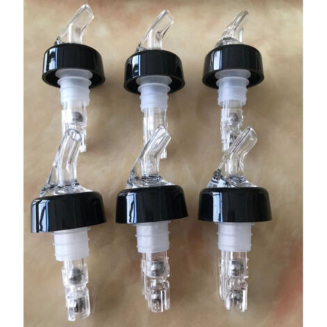 6pcs Bottle Pourers Spout Food Grade Plastic Liquid Dispenser Bottle Nozzle Barware For Wine Cocktail White (1/5)