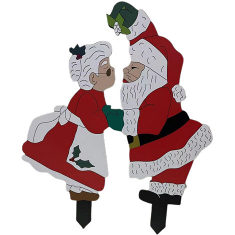 Christmas Yard Signs Garden Stakes Xmas Santa Claus Lawn Decorations Garden Wooden Stakes Lawn Decorations Yard Signs (1/5)