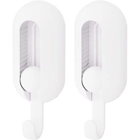 Adhesive Hooks Waterproof Rotatable Foldable Wall Stick Hooks for Kitchen Bedroom Bathroom 2pcs (1/5)