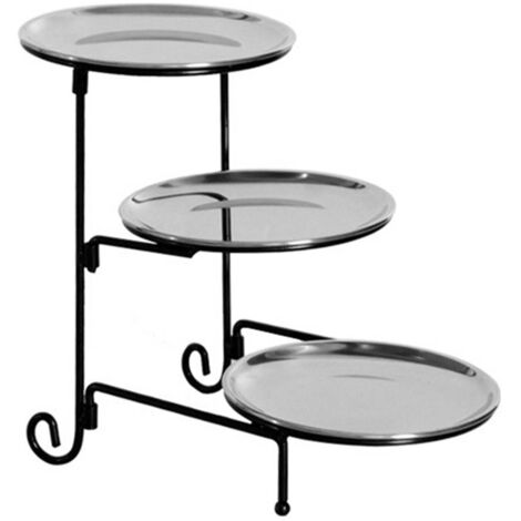 Three Layer Fruit Basket Stainless Steel Fruit Basket Modern Multi Layer Fruit Snack Storage Basket Silvery (1/5)