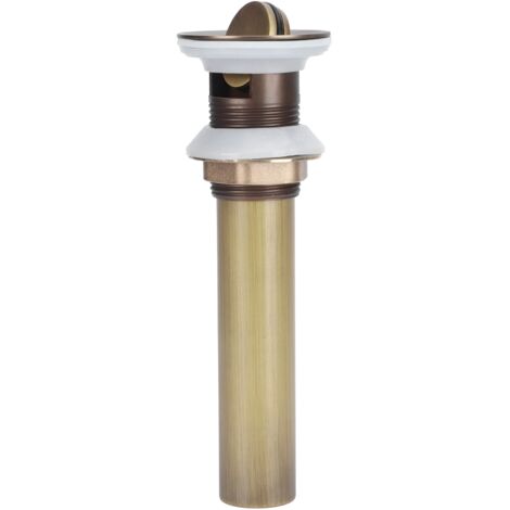 Sink Drain NonOverflow AntiClog Bathroom Wash Basin Drainer Stopper Accessory Antique(Flap with Hole ) (1/5)