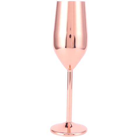 200ml Goblet Stainless Steel Champagne Glass Drinking Cup for Bar/Party/Banquet/PicnicCopper Plating (1/5)