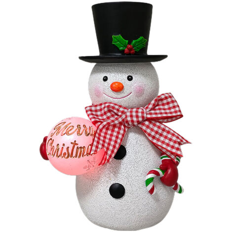 Christmas Snowman with Luminous Colorful Ball Ornament Christmas Xmas Decoration for Home Indoor (1/5)