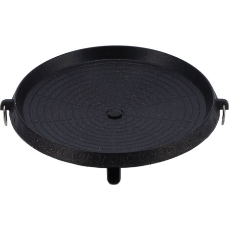 MultiFunction Barbecue Plate Portable BBQ NonStick Baking Tray for Home Restaurant Outdoor(Non Stick Round Barbecue Plate )