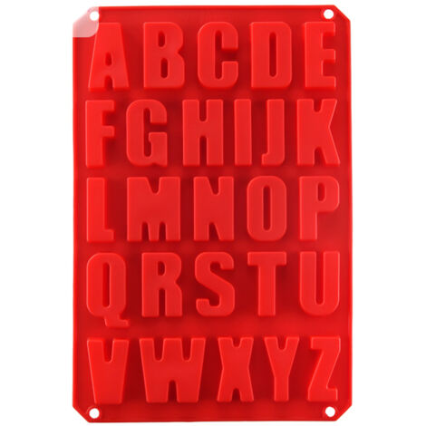 Letter Silicone Ice Chocolate Mould Soft Texture Simple Operation No Sticking Baking Mould for Kitchen Red US Standard (1/5)
