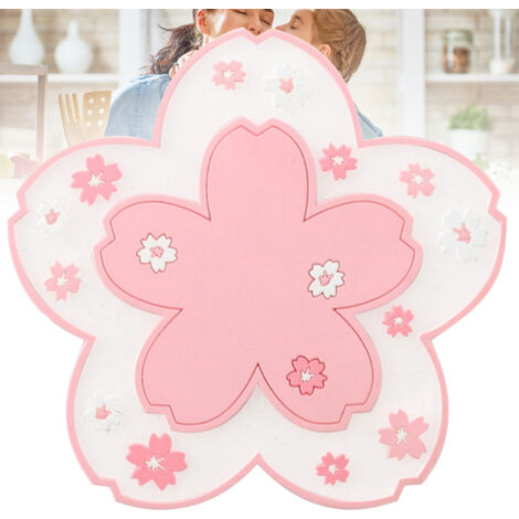 Cherry Blossom Heat Insulated Table Mat Drink Coasters Multifunctional Nontoxic Non Slip Table Protector Mats (1/5)