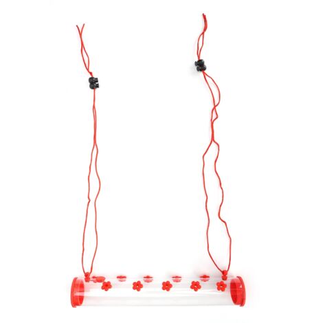 30cm/11.8in TubeShaped Bird Feeder Transparent Horizontal Hanging Hummingbird Feeder (1/5)
