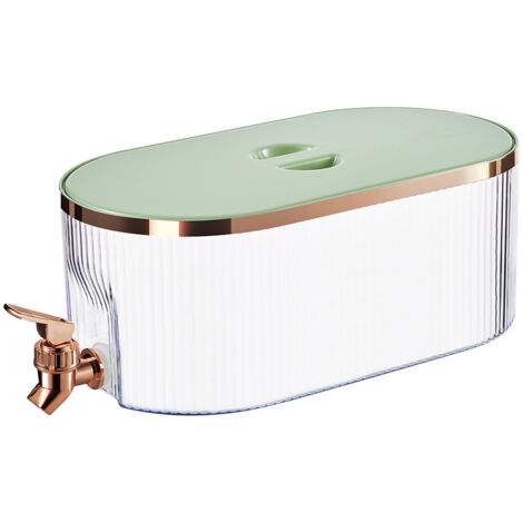 Cold Water Pot High Temperature Resistant Dustproof Press Bibcock Large Capacity Drink Pot for Kitchen Home Shallow Green (1/5)