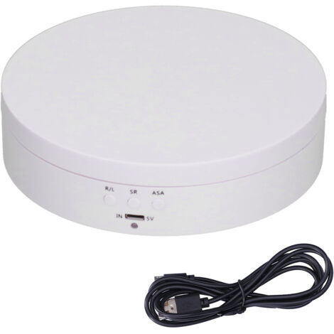 Rotating Display Stand Pluggable USB Automatic Jewelry Turntable Holder Tray for Ornaments 5V Input (1/5)