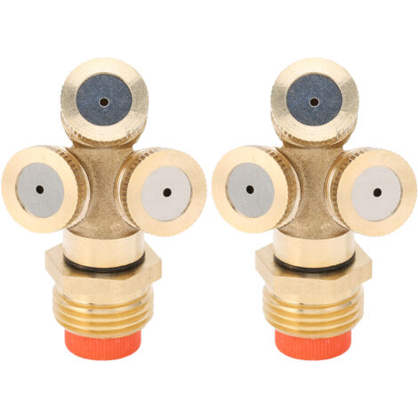 2PCS G1/2 High Pressure Spray Sprinkler 3 Hole Irrigation Nozzle Head with Filter Mesh for Garden (1/5)