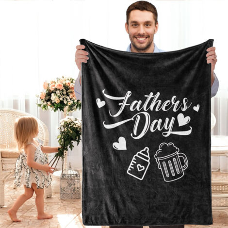 Blanket Polyester Black White Printing Blanket Festival Decoration for Home Sofa Office Hotel Travel 120x150cm/47.24x59.06in (1/5)