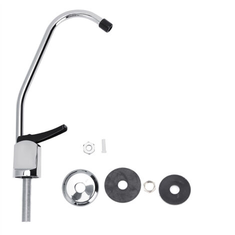 G1/4in Universal Kitchen Press Type Copper Alloy Gooseneck Sink Faucet Tap Household (1/5)