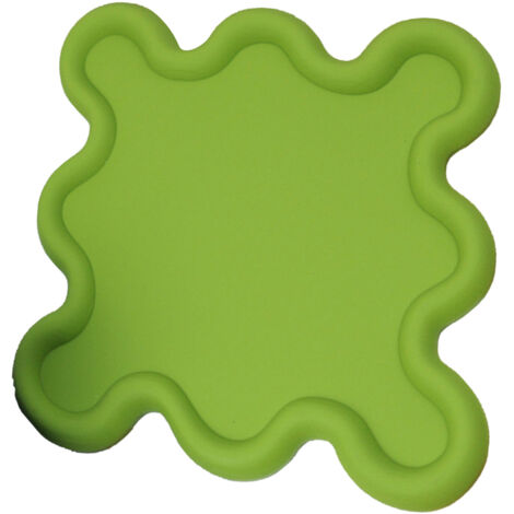 Cup Mat PVC Irregular Shape Heat Resisting Waterproof Household Bowl Mat for Kitchen Green (1/5)