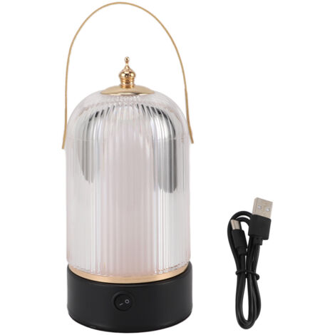Portable Table Lamp Cordless Lantern LED Table Lamp 3 Lighting Rechargeable Flickering Flame Decor Night Light For Bar Bedroom (1/5)