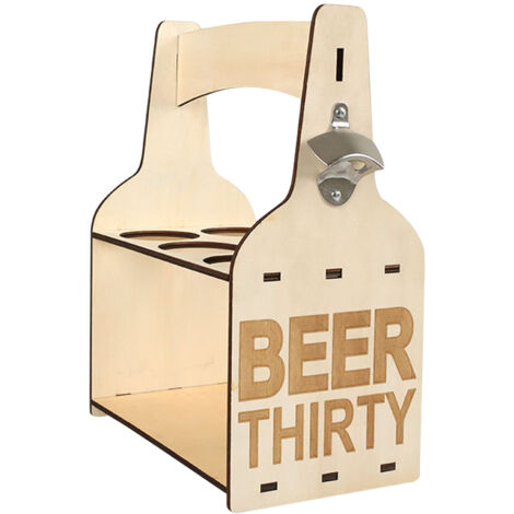 DIY Natural Wood Wine Bottle Rack Rustic Wooden Beer Bottle Stand Decoration for Home Kitchen Wine Bottle Storage (1/5)