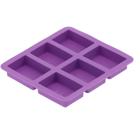6-Grid Originality Pattern Mold Silicone Hand Made Soap Cake Mold for Home Bakery(Rectangular ) (1/5)