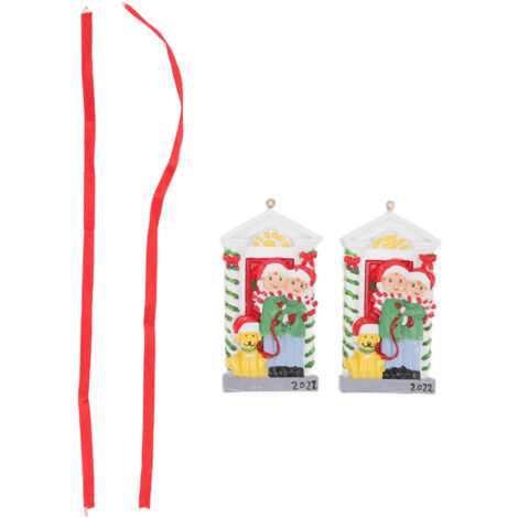Christmas Tree Ornament Weather Resistant Hand Painted Resin Pendant Decoration for Lawn Backyard Patio 2pcs (1/5)
