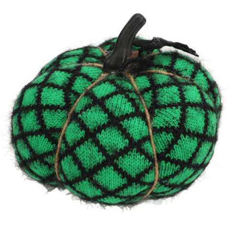 Fabric Decorative Pumpkin Exquisite Soft Polyester Wool Pumpkin for Thanksgiving Halloween Party Green (1/5)