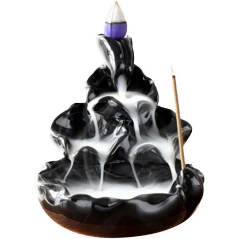 Backflow Incense Burner Antique Stress Relief Elegant Aid Sleeping Ceramic Incense Burner for Home Meditation Cafe (1/5)