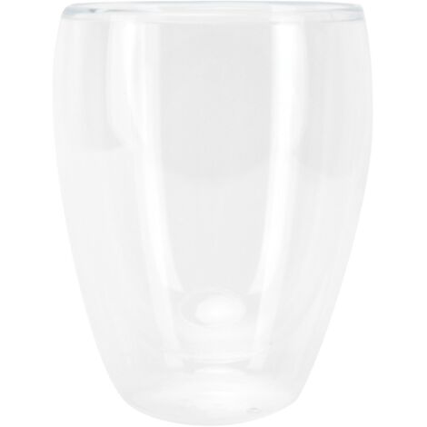 2-Layer Transparent Milk Mug Cylindrical Heat Resistant Coffee Cup for Beverage Home(350ml ) (1/5)