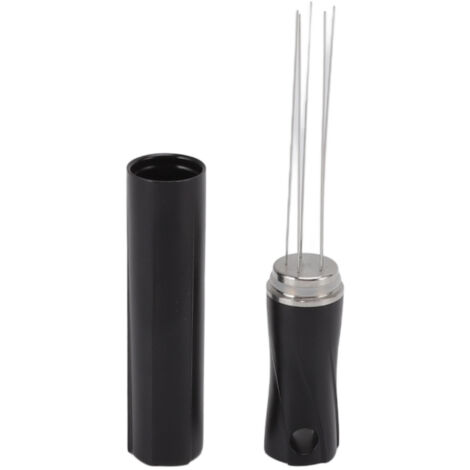 Coffee Stirring Tool Food Grade 304 Stainless Steel Prevent Clumping Coffee Distribution Needle with Ergonomic Handle Black (1/5)