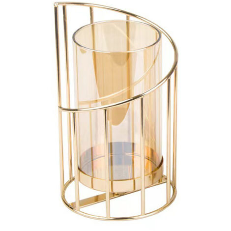 Candlestick Electroplate Golden Romantic Rotating Candlestick for Home Party Wedding 20x12cm/7.84x4.72in (1/5)