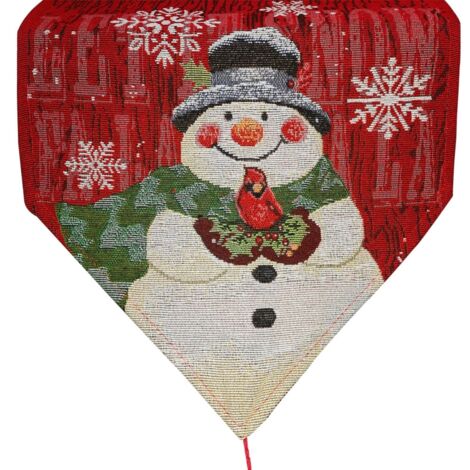 Christmas Table Runner Snowman Snowflake Table Runner for Christmas Holiday Party Kitchen Dining Table Decoration (1/5)