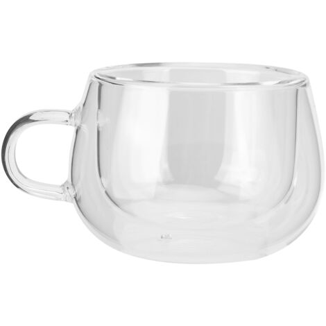 150ml DoubleLayer Glass Cup with Handle Transparent Coffee Mug for Home Kitchen Birthday (1/5)