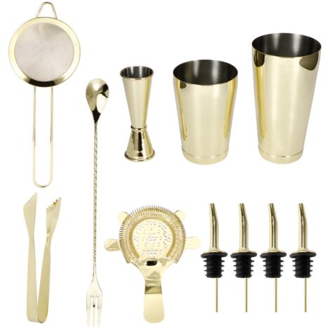 11Pcs/Set Cocktail Shaker Set Stainless Steel Wine Drink Mixer Bartender Tools for Home Bar Club (1/5)