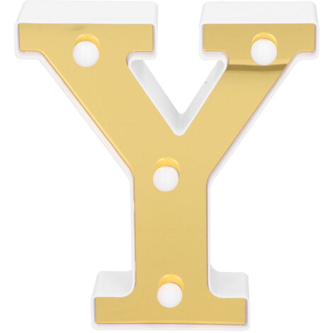 Gold Y‑Shape Alphabet Lamp Indoor Wedding Proposal Birthday Party Arrangement Warm White (1/5)