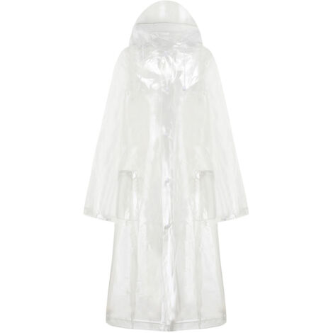 Raincoat Transparent Personality Foldable Wear Resistant Rain Cape for Student Cycling Transparent Backpack Style M