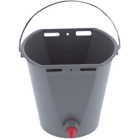 8L Plastic Feeder Bucket with Nipples Check Valves Feeding Equipment for Livestock UseFor Lamb (1/5)