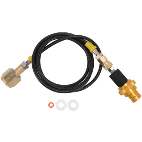 Soda Water Adapter Hose Kit for DUO for Terra for Art Gas Cylinder Inflation Soda Machine Gold Quick Adapter Black Hose 1.5m (1/5)