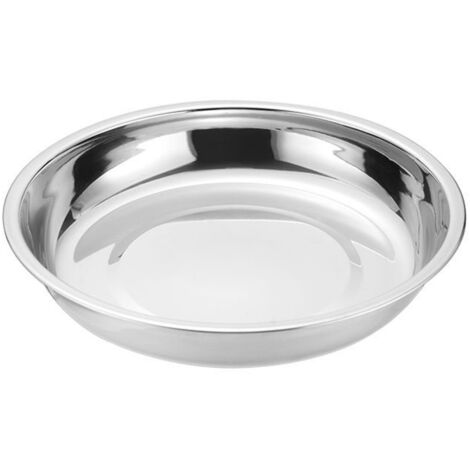 Metal Dinner Plates 304 Stainless Steel Round Camping Plates Thickened Soup Plate Tableware Tool L (20cm) (1/5)