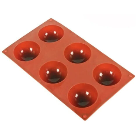 6 Holes Dessert Molds Half Ball Food Grade Silica Gel Cake Making Supplies for Home Kitchen (1/5)