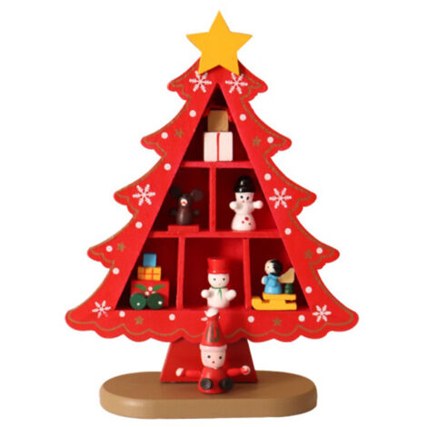 DIY Wooden Christmas Tree Ornaments Theme Party Handicraft Office Desktop Display Props Ornament Holiday Gifts Decorations (1/5)