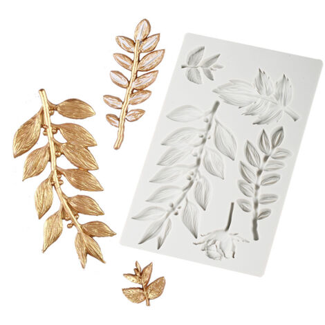 Leaf Shape Silicone Mold Fondant Cake Decorating Tools Home Baking Tool (1/5)