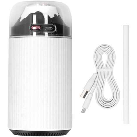 Small Night Light Humidifier 300ml Portable Mist Sprayer 2 in 1 Mini USB Car Humidifier With Night Light for Office 5V White (1/5)
