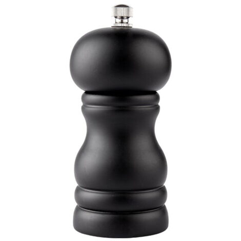 4 Inch Manual Pepper Grinder Adjustable Coarseness Refillable Ceramic Core Spice Mill for Black Pepper Sichuan Pepper Black (1/5)