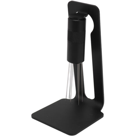 Coffee Stirrer Needle Black 6 Needles Aluminum Alloy Coffee Powder Hand Tamper Distributor for Coffee Bar Non Adjustable + Magnetic Twill Stripe (1/5)