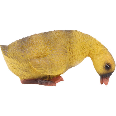 Duck Statue Cute Vivid Lifelike Bright Color Weather Resistant Resin Duck Yard Decoration for Farm Balcony Drinking Water Gray Duck (1/5)