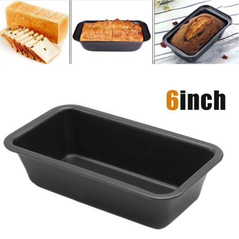6inch Loaf Pan Rectangle Toast Bread Mold Cake Box Carbon Steel Pastry Baking Tool (1/5)