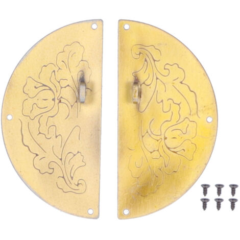 Retro Round Plate Pull Handle Cabinet Wardrobe Double Door Ring Pull for Home Door